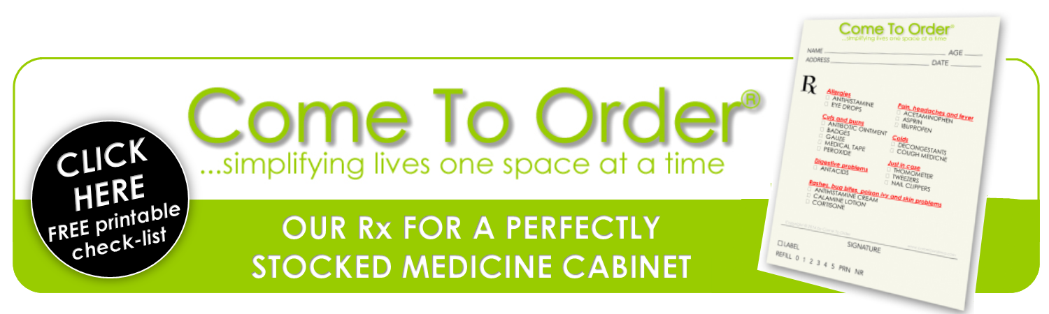 Checklist for an Organized Medicine Cabinet